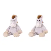 2x Mary Meyer Marshmallow Animal Horse 33cm Soft Stuffed Plush Toy Kids 0+ Pink