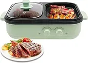 Hot Pot Electric with Grill, 2 in 1 Korean Hotpot Pot with Temperature Control for Indoor Cooking BBQ