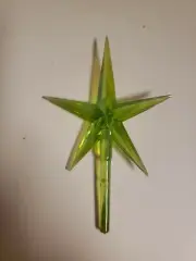 Vintage Green Iridescent Aurora Star Topper for Ceramic Christmas Tree Large 4"