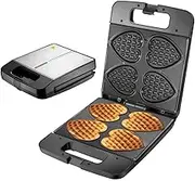 Multi Mini Waffle Maker Machine, Nonstick Breakfast Sandwich Maker, Bake Small Waffles, Perfect for Families and Individuals Use, Excellent Choice for Breakfast Brunch Parties & Events