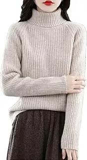 [Hamthuit] Women High Neck Pit Strip Sweater Knitting Pullover for Women's Wide Soft Warm Fitted Pullover Sweater