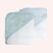 Nordic 2 Pack Hooded Towel - Sky Mint by Bubba Blue | the memo