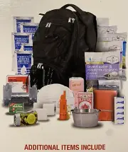 Emergency Survival Kit Backpack 5-Day Food Water First Aid Whistle Playing Cards