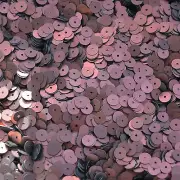 6mm Sequins Brown Chestnut Matte Silk Frost. Made in USA