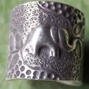 Thai Elephant ring Karen hill tribe silver Size.US, 12 X Adjustable