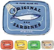 Canned Sardines Makeup Bag, Canned Sardines Style Toiletry Bag Cute Travel Bag Creative Makeup Bag Aesthetic Toiletry Bag for Women, Blue