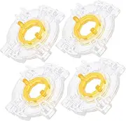 HOMOBABE 4pcs Octagonal Restrictor Gate Plates for Game Console Joystick Transparent Plastic Base with Round Retaining Rings for Custom Gaming Setups