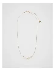 [Seed Heritage] Fine Pearl O Initial Necklace in Multi