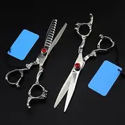 Hair Cutting Scissors, 6inch Professional 440c Steel Upscale Dragon Handle Hair Scissors Haircut thinning Barber Cutting Shears Hairdressing Scissors