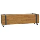 NNEVL TV Stand 110x30x32.5 cm Solid Teak Wood