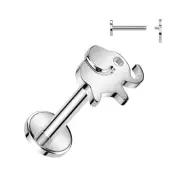 Labret Elephant Cartilage Studs Titanium Threaded