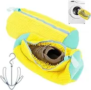 [Generic] 2Pcs Shoe Washing Bags，Suitable for cleaning all shoes，Shoes Laundry Machine Bag，Portable Reusable Shoe Cleaning Bag (Yellow)