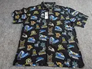 Quicksilver Black Shirt Mens XXL Waterman Hawaii Island Souvenir Tropical NWT