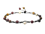 Mookaite Anklet (Hand Knotted) - 6mm Bead Anklet