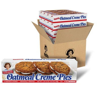 Little Debbie Oatmeal Creme Pies 16 Boxes 192 Individually Wrapped Cookies