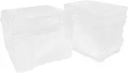 SUPVOX 6pcs Transparent Cards Storage Boxes Plastic Photo Storage Boxes Clear Plastic Cases