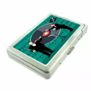 Music Maestro Em1 Cigarette Case with Built in Lighter Metal Wallet