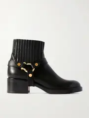 [Chloé] Chloé - Dakota Embellished Leather Ankle Boots - Black - IT37 IT 37 Black