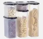 Tupperware Modular Mates Ovals 1-5 Storage Containers Black Lids Set of 5 New