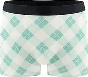 [FRODOTGV] Mint Buffalo Plaid Check Mens Boxer Briefs Shorts Breathable Underwear for Men Compression Interiores Para Hombres