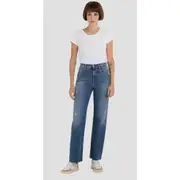 Replay Womens Wide Pants Reyne Straight Jeans Blue Blue