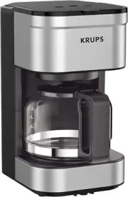 KRUPS: Simply Brew 5 Cup Coffee Maker, Cold Brew, Drip Free & 5-Cup, Silver
