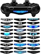 eXtremeRate 30 Pcs/Set Color Artwork Pattern Signs Led Lightbar Cover Light Bar Decals Stickers Flim for ps4 for ps4 Slim for PS4 Pro Controller Skins