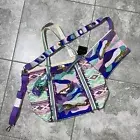 America Beyond Large Embellished Sequin Beaded Tote Bag Crossbody Aztec Boho New