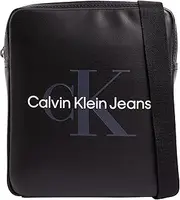 [Calvin Klein] K50K510108 Men's CK Jeans Shoulder Bag Monogram Soft Reporter 2 cm 19 x 23 x 4 (approx.), Black (Black), Einheitsgröße