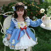 在飛比找蝦皮購物優惠-枝芽原創2023新款蘿莉塔童裝女童Lolita公主裙秋季可愛
