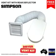 Vent Kit with Rear Deflector for Simpson 39D362P Dryer | Free Postage · OEM