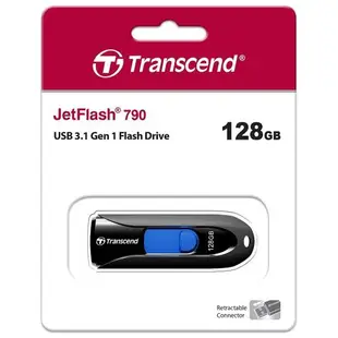 Transcend 創見 128GB JetFlash 790 USB3.1 隨身碟 (JF790K/128GB) (JF790W/128GB)