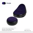 NNEDSZ Purple And Black Patchwork Portable Inflatable Sofa Chair with Ottoman -
