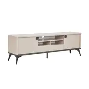 TV Cabinet with Storage Drawer Open Shelve MDF in Champagne Colour
