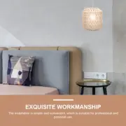 Pendant Light Cord Woven Lampshade Wicker Rattan Light Shades
