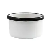 Urban Style Enamelware 7x4.5cm Ramekin w/ Black Rim - White