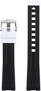 [KAVJU] 20mm Rubber Silicone Replacement Watch Band for Omega Seamaster 300 AT150 Aqua Terra 8900 Steel Buckle Series Watch Strap
