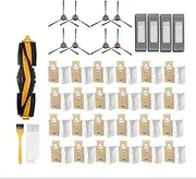 for Ecovacs Deebot T9 AIVI T8 AIVI N8 Pro dust Bag Parts Main Side Brush HEPA Filter Robot Vacuum Cleaner Replacement Accesories Robot Vacuum Cleaner Accessories(38pcs)