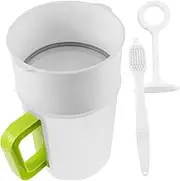 ELAYARD 1Set Multipurpose Juice Strainer with Cleaning Brush Soy Milk Filtering Cup Fine Mesh Tea Filter for Home Kitchen Use for Fruits and More