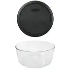 Pyrex 7203 7Cup Glass Food Storage Bowl with 7402-PC Black Food Storage Lid