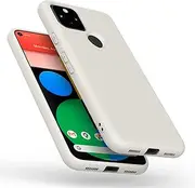 Amzpas TPU Case for Google Pixel 5, Soft Protective Shockproof Phone Cover, Durable Anti-Scratch Smart Phone Case for Women Men White