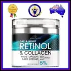 RETINOL + COLLAGEN Moisturiser Face Cream w/ Hyaluronic Anti Aging Wrinkles 55ml