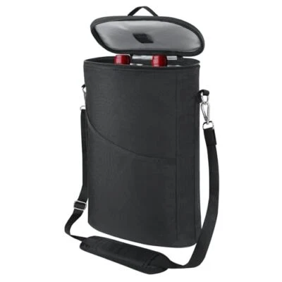 2 Bottle Wine Cooler Bag Insulated Wine Tote Carrier Bag for Travel Party