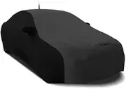 [Coverking] Custom Fit Exterior Car Cover Designed for Select Lincoln Navigator Model Vehicles: Satin Stretch Fabric, Black Sides with Dark Gray Center
