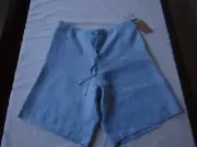 New Jute Essentials Blue XL Draw String Pocket's Elastic Band Womens Shorts