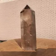 488g Natural Smokey quartz Obelisk Quartz Crystal Point Wand Reiki Gem
