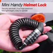 Anti-theft Motorcycle Helmet Lock Cable with Tough Combination 4 Digit Code