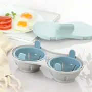 Microwave Eggs Poacher Cookware Steamer Maker Poach Double Cup Cooker Boiler Egg