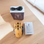 Uineer Yellow/Black Wireless Rechargable Gaming Mouse U6P