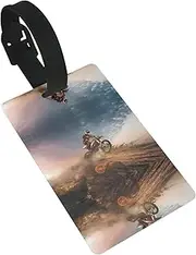 [GaxfjRu] Motocross Luggage Tag Hangtag Flexible Identification Tag for Luggage and Baggage Information Display Personalized Gifts